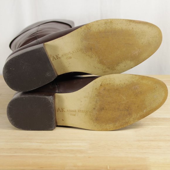 Anne Klein Maemmie Leather Riding Boots 7.5 - Picture 10 of 13